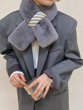 Casual Versatile Cross Plush Scarf